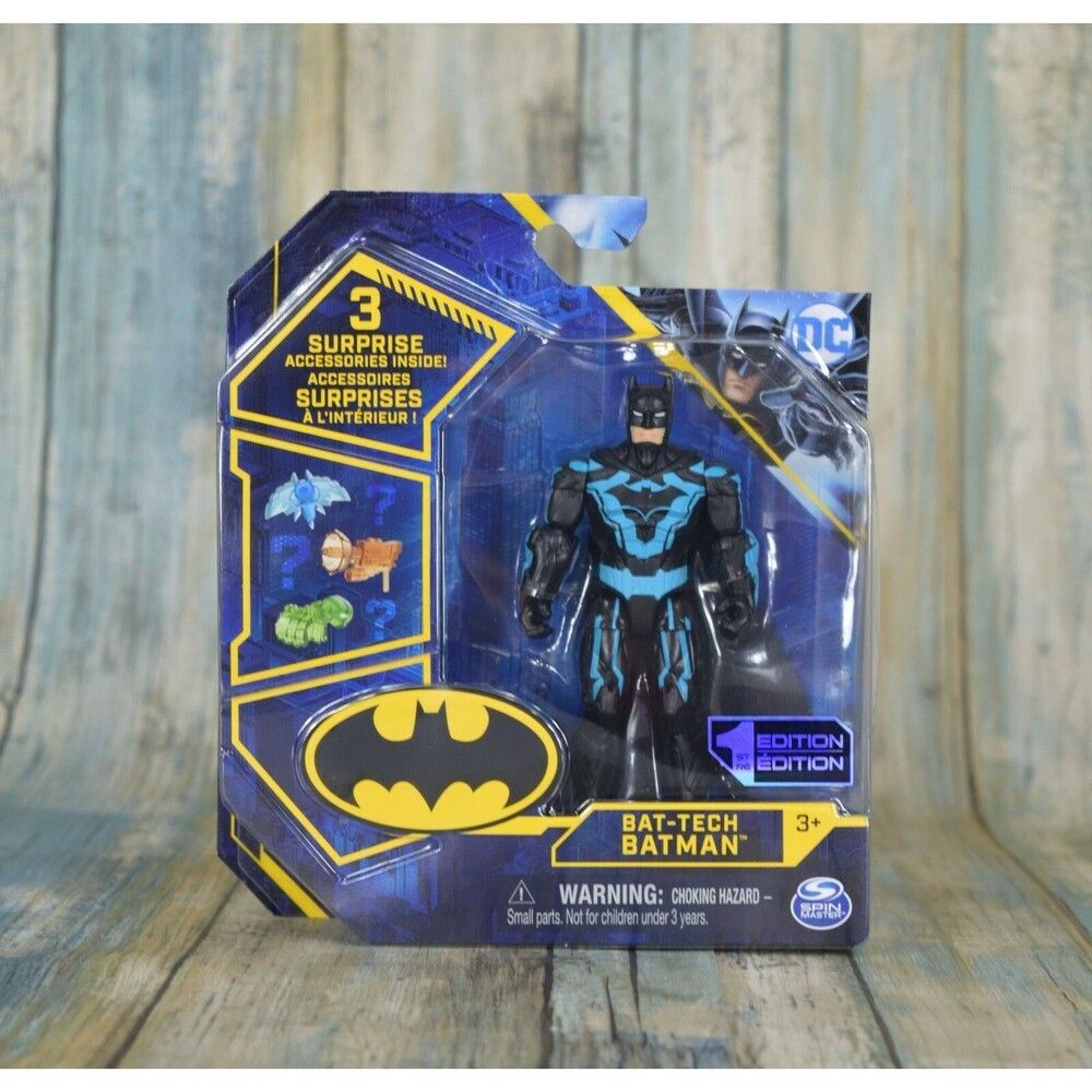 DC Comics BAT-TECH Batman Action Figure 1st Edition Spin Master Blue Black